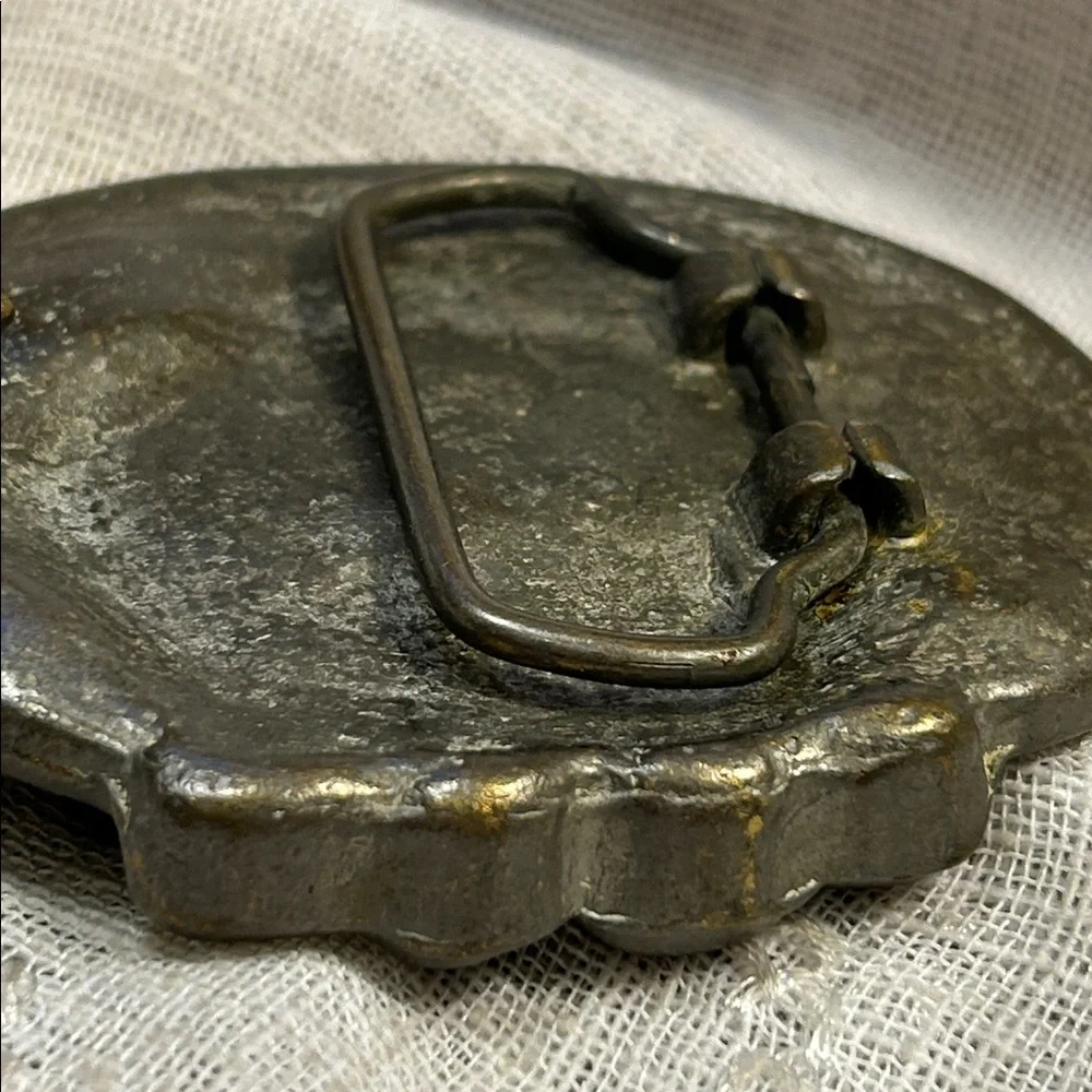 Extremely Rare sculptured Power to the People heavy belt buckle limited